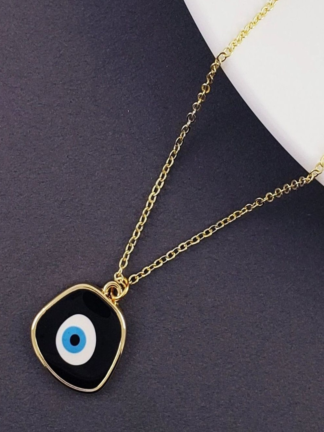 Kalin Couture Stainless Steel Gold-Plated Geometric Pendant With Chain