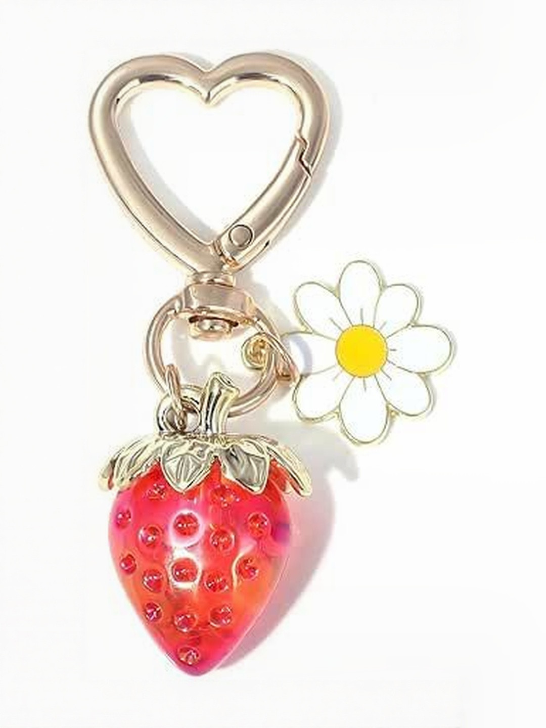 PATPAT Stainless SteelStrawberry Bag Charm Keychain