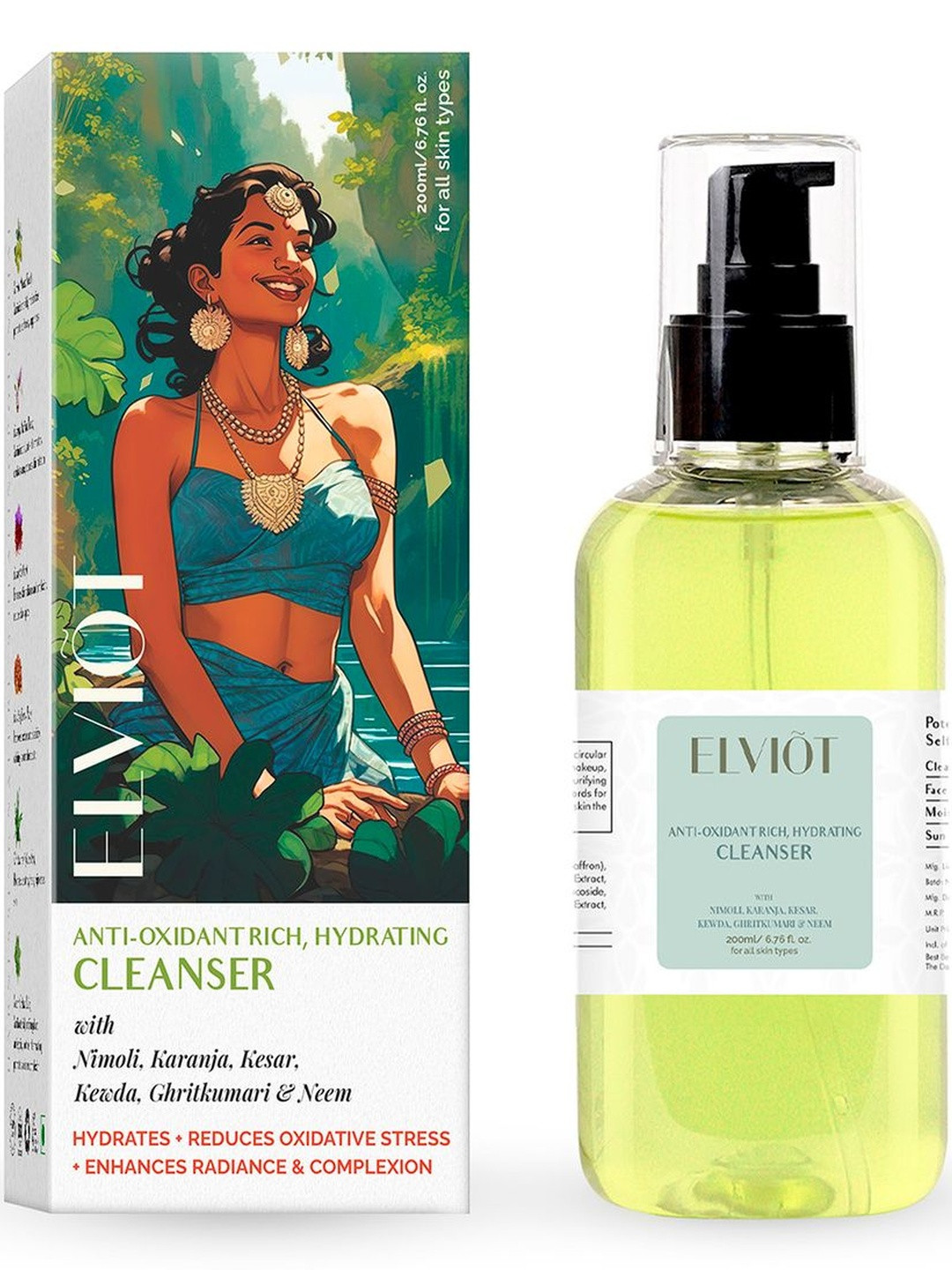 ELVIOT Anti-Oxidant Rich Hydrating Gel Cleanser - 200ml