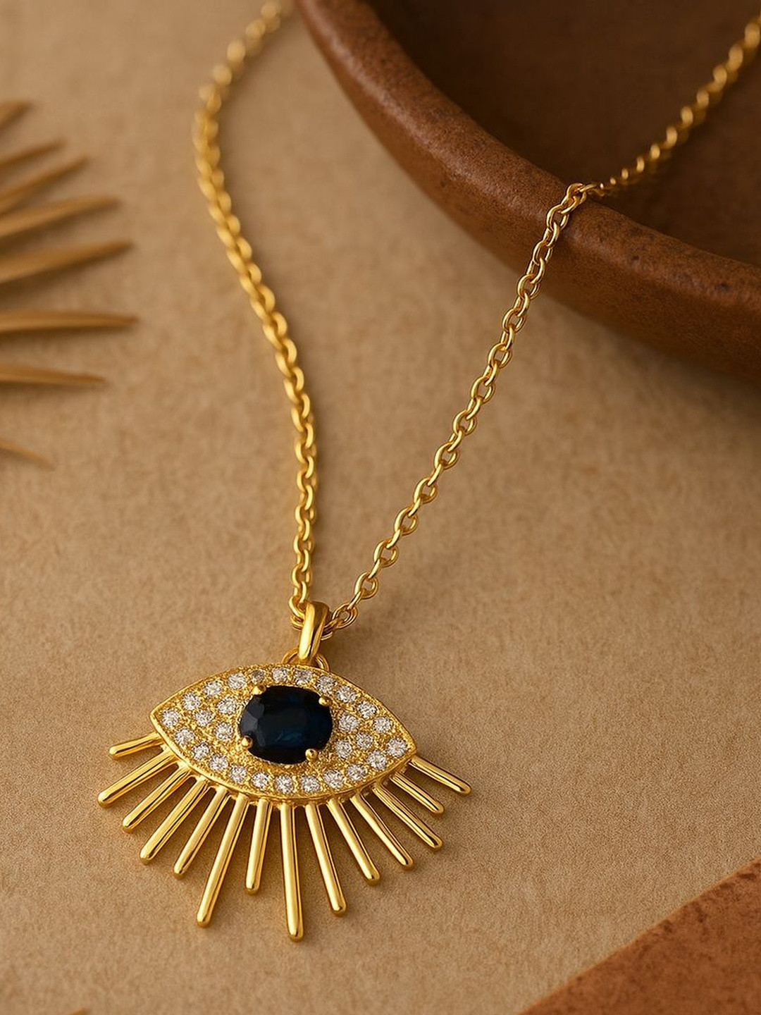 Kalin Couture Women Gold-Plated Quirky Pendants with Chains