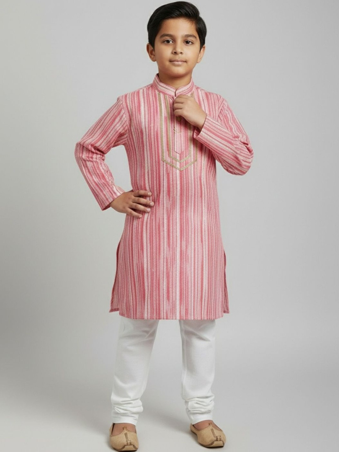 Sangria Boys Printed Straight Kurta & Trousers Sets