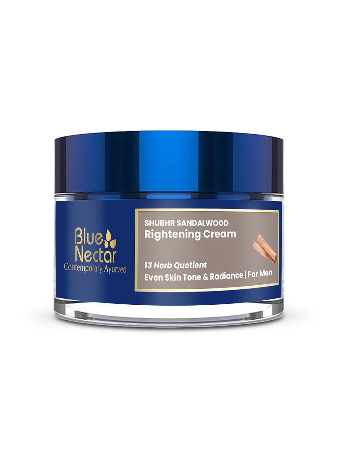 Blue Nectar Men Sandalwood Brightening & Moisturising Day Cream For Even Skin Tone - 50g