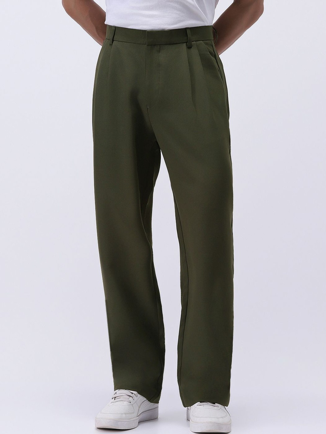 Urbano Fashion Men Loose Baggy Fit Mid-Rise Korean Pants