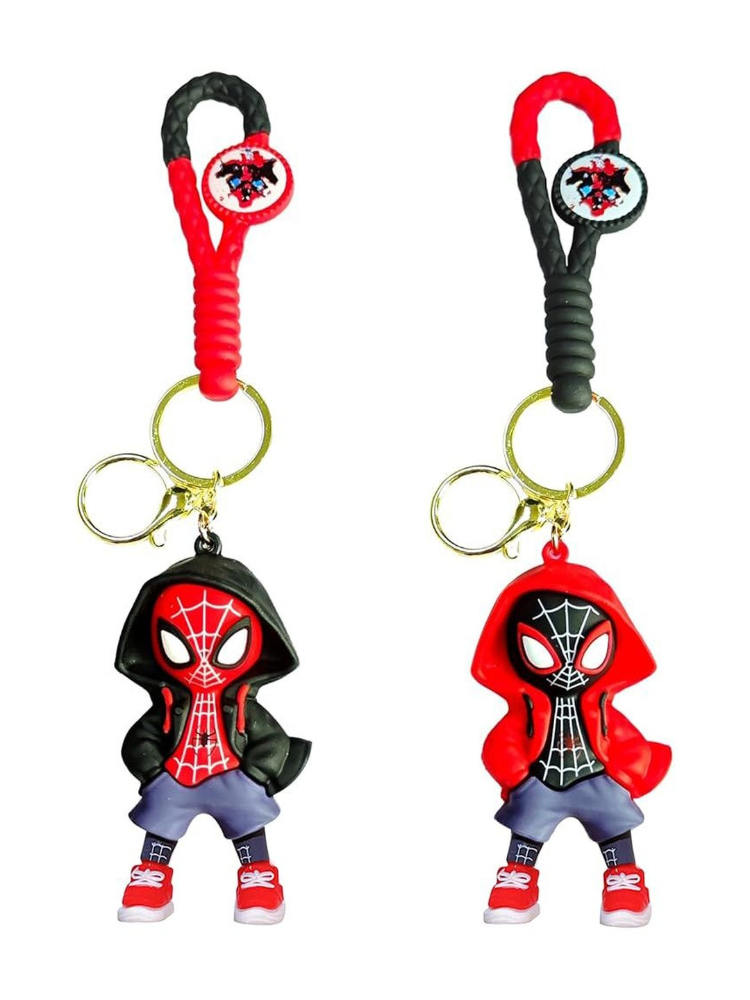 SERPLEX Kids Set Of 2 Spider Man Silicone Key Chains
