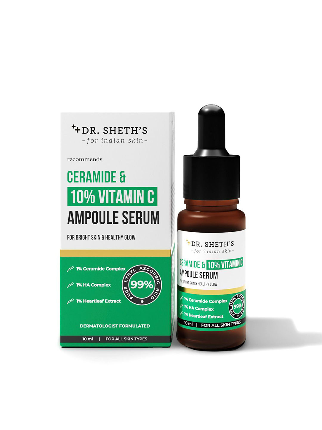 DR. SHETHS Non-Irritating Ceramide & 10% Vitamin C Ampoule Serum - 10 ml