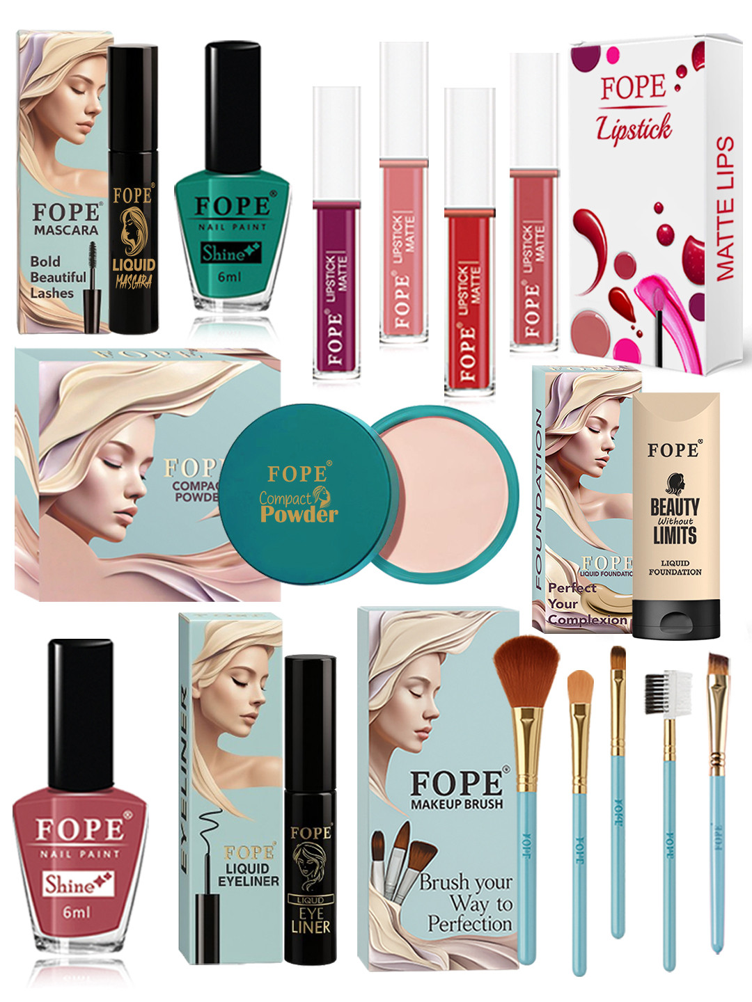 FOPE Set Of 15 Long Lasting Makeup Combo