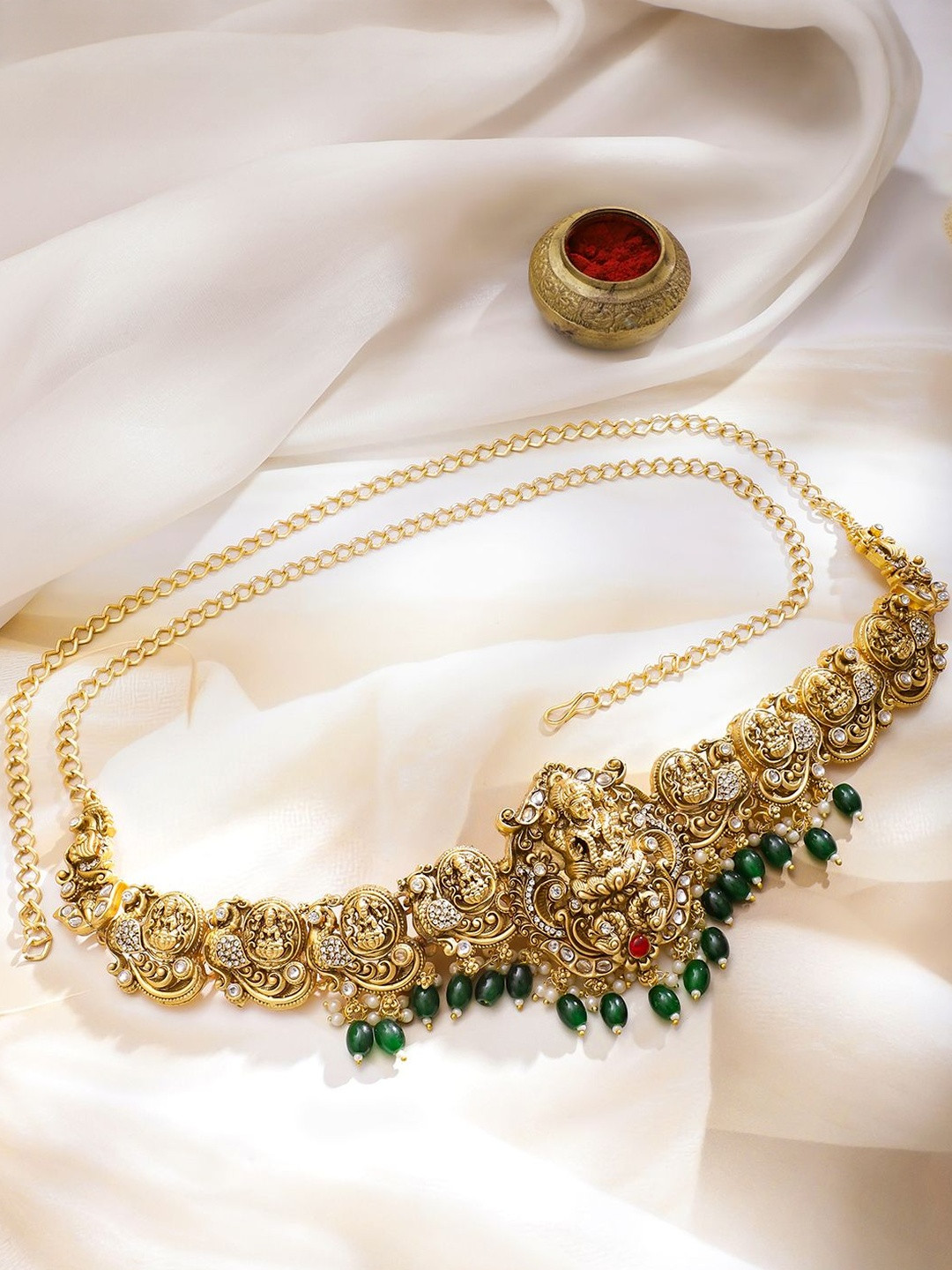 Rubans Artificial Beads Studded Waist Chain Saree Accessories