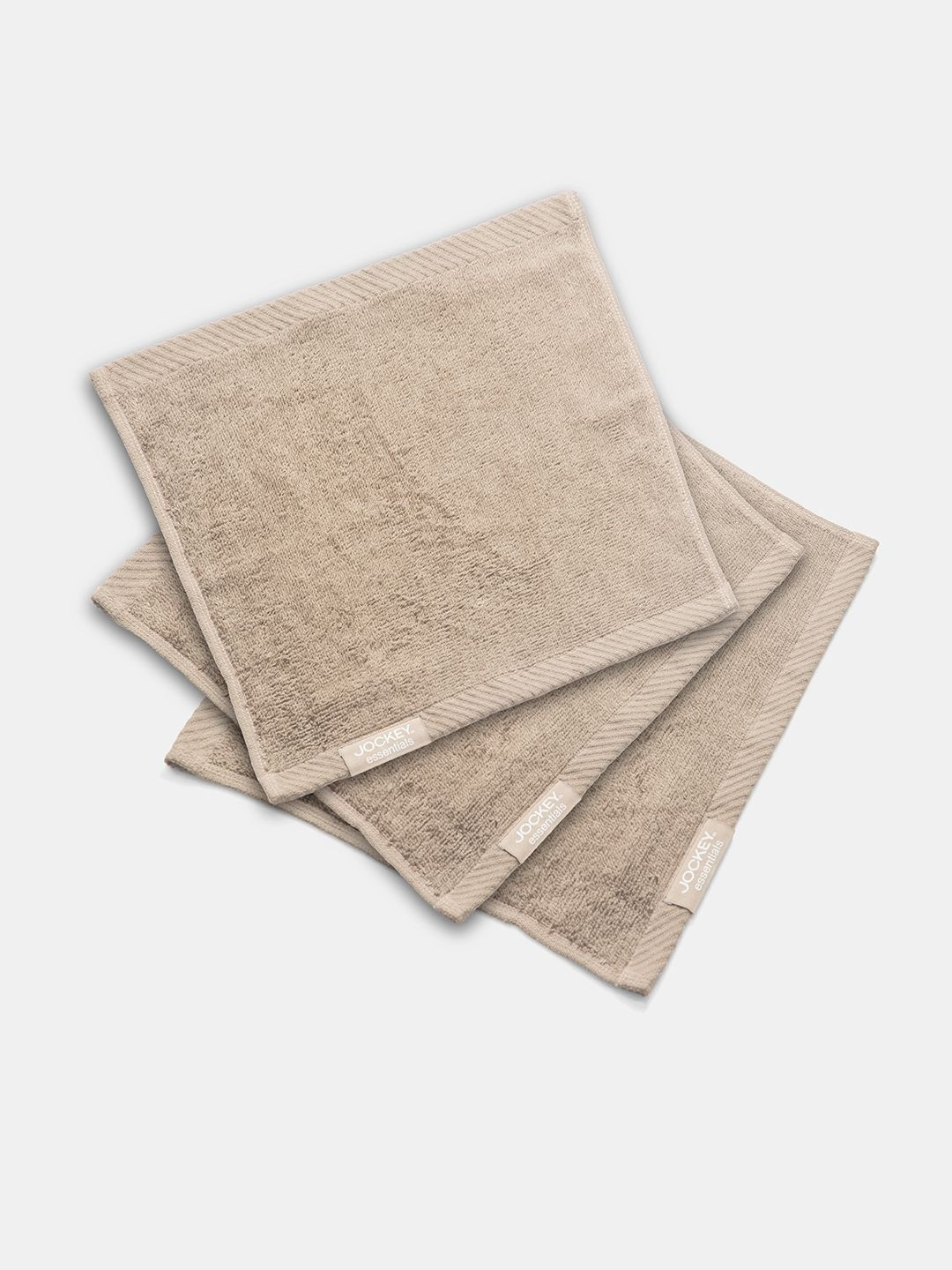 Jockey Pack of 3 100% Cotton Terry Ultrasoft and Durable Solid 430-GSMFace Towel - T310
