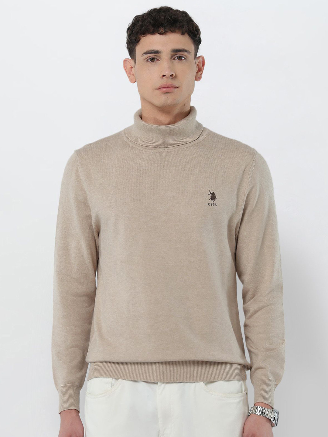 U.S. Polo Assn. Men Turtle Neck Long Sleeves Pullover Sweaters