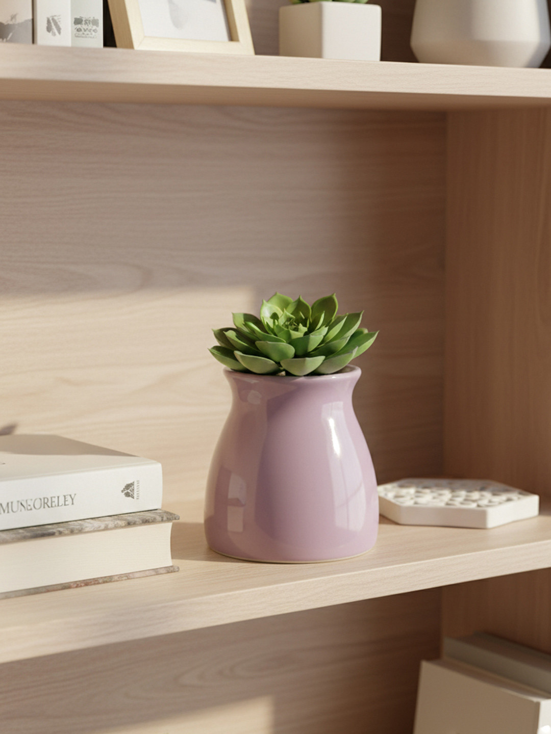 The Decor Lane Lavender-Coloured Ceramic Decorative Vase
