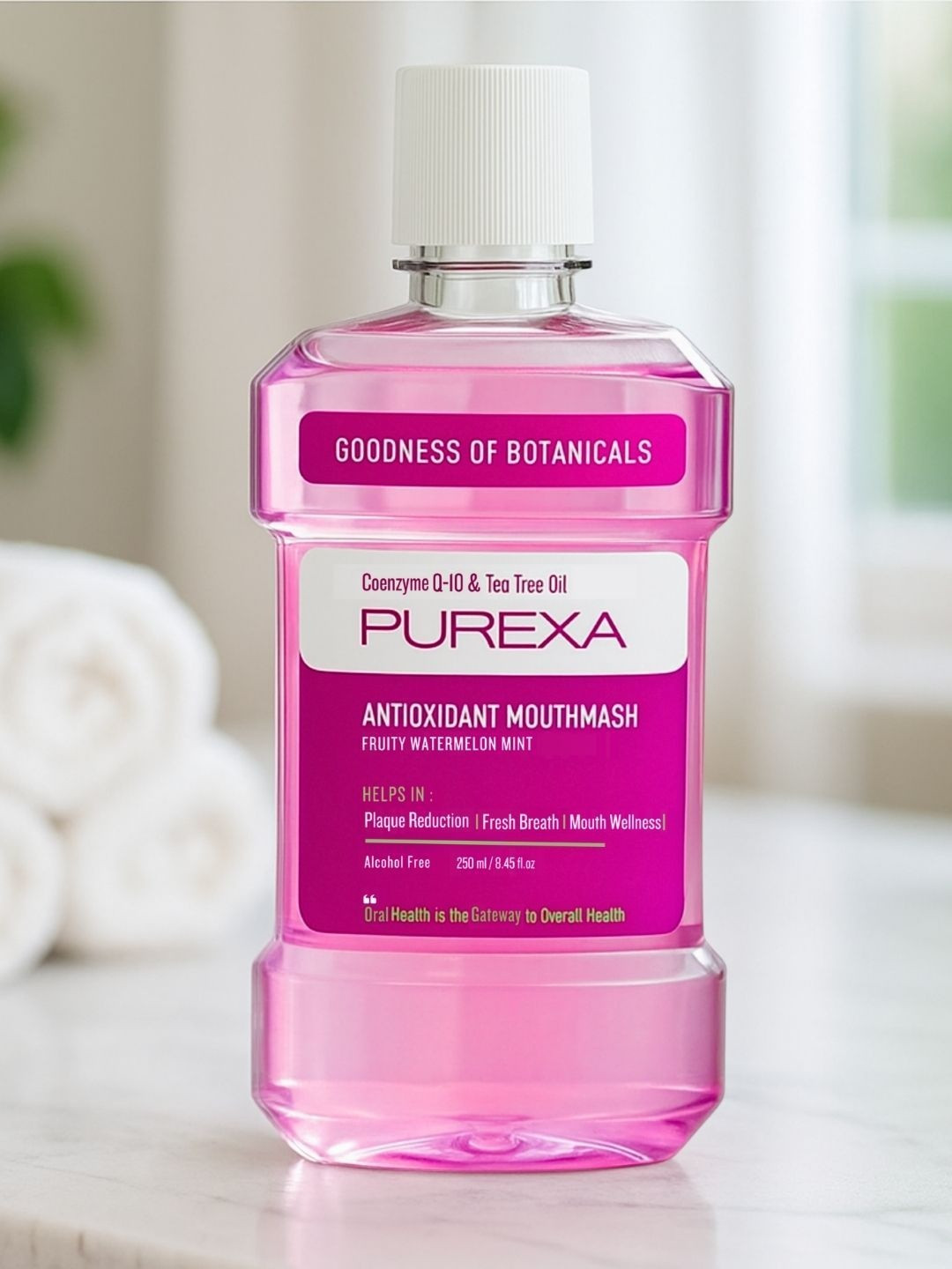 Purexa Antioxidant & Alcohol-Free Mouthwash - Watermelon Mint Flavour - 250 ml