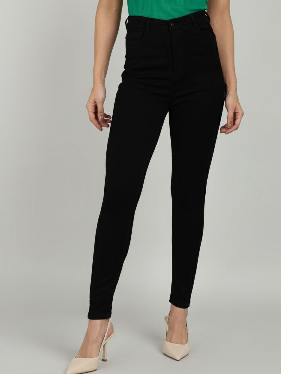 OMG CREATION Women Solid Skinny Fit High-Rise Stretchable No Fade Jeans