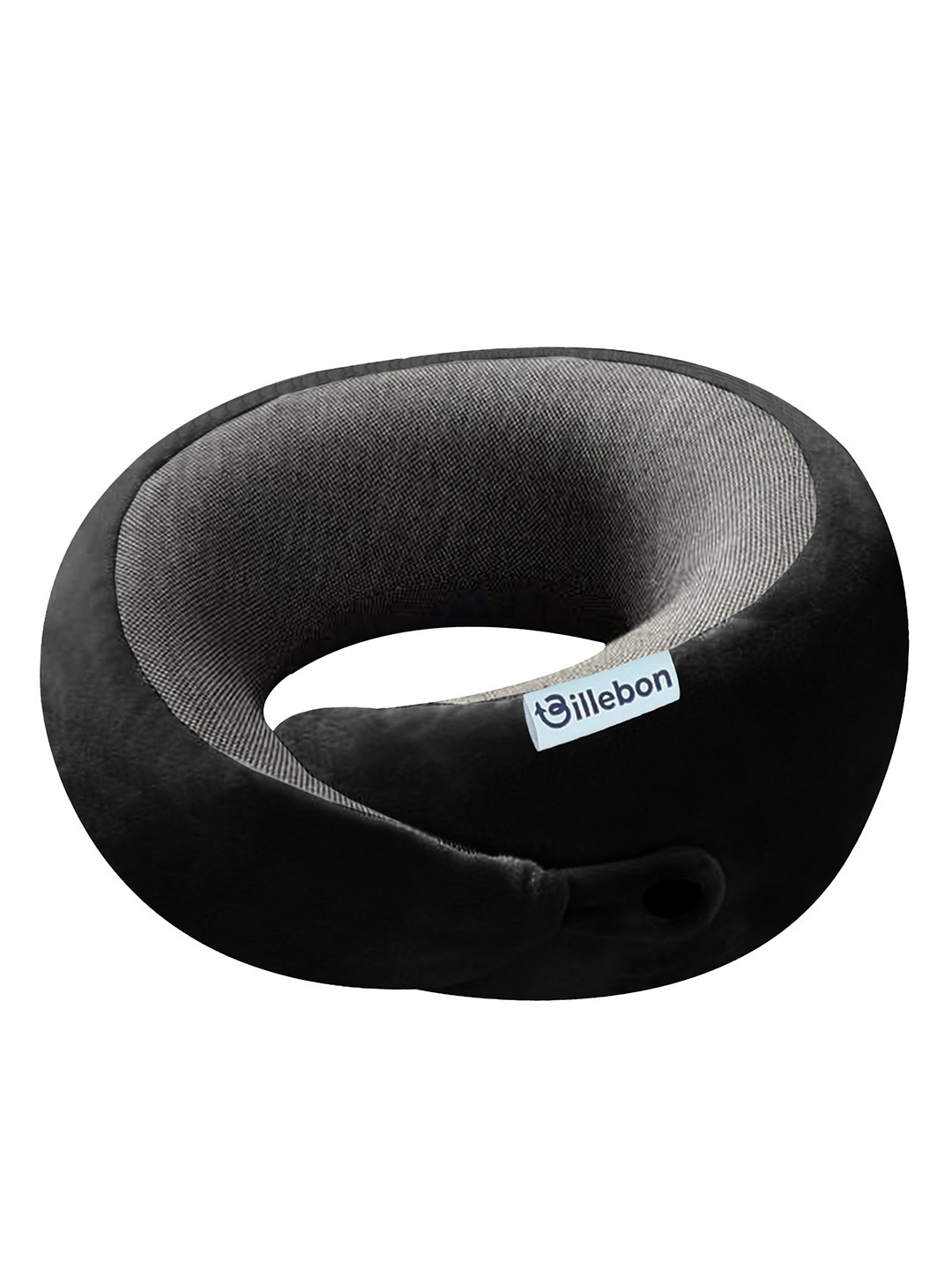 BILLEBON Black Extra Soft Memory Foam Travel Pillow 5 inches  x 4 inches