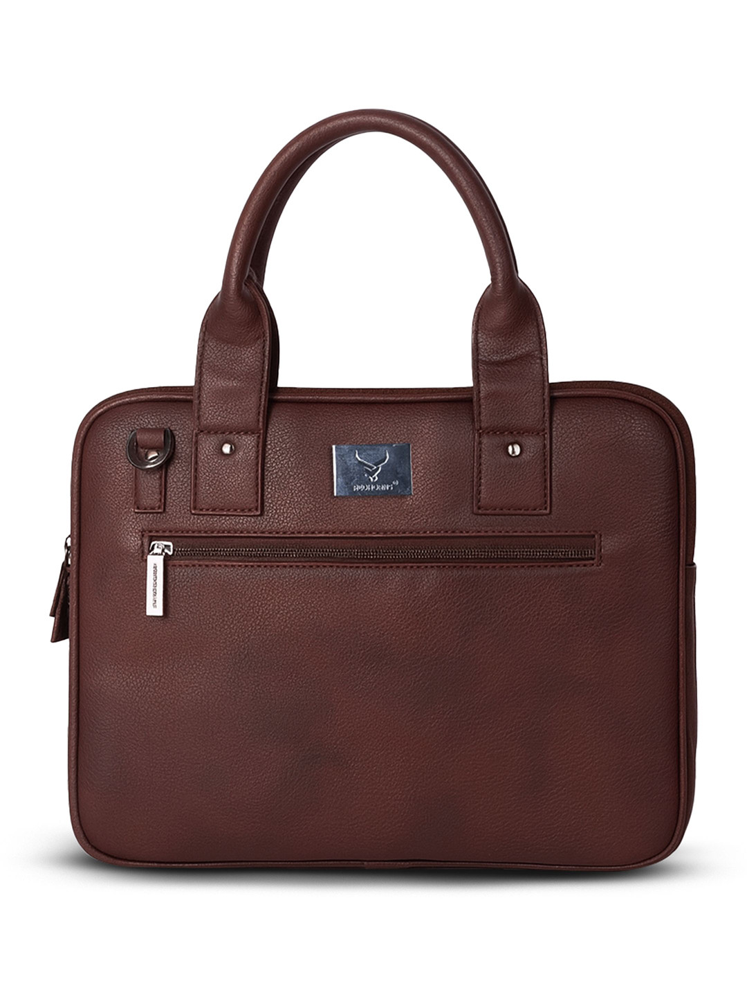 REDHORNS Unisex PU Strong Stitch Metal Dog Hook Laptop Bag