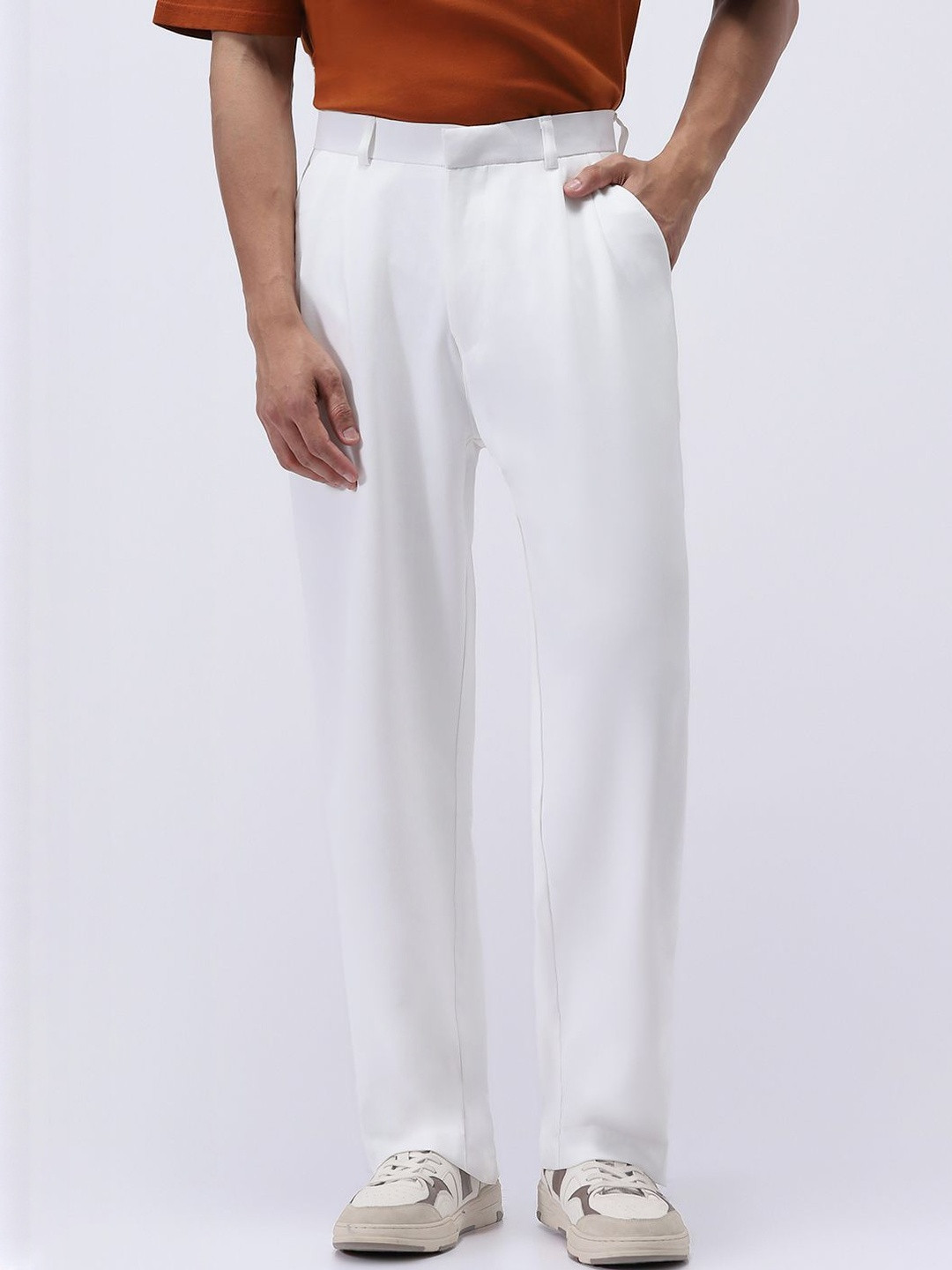 Urbano Fashion Men Loose Baggy Fit Mid-Rise Korean Pants