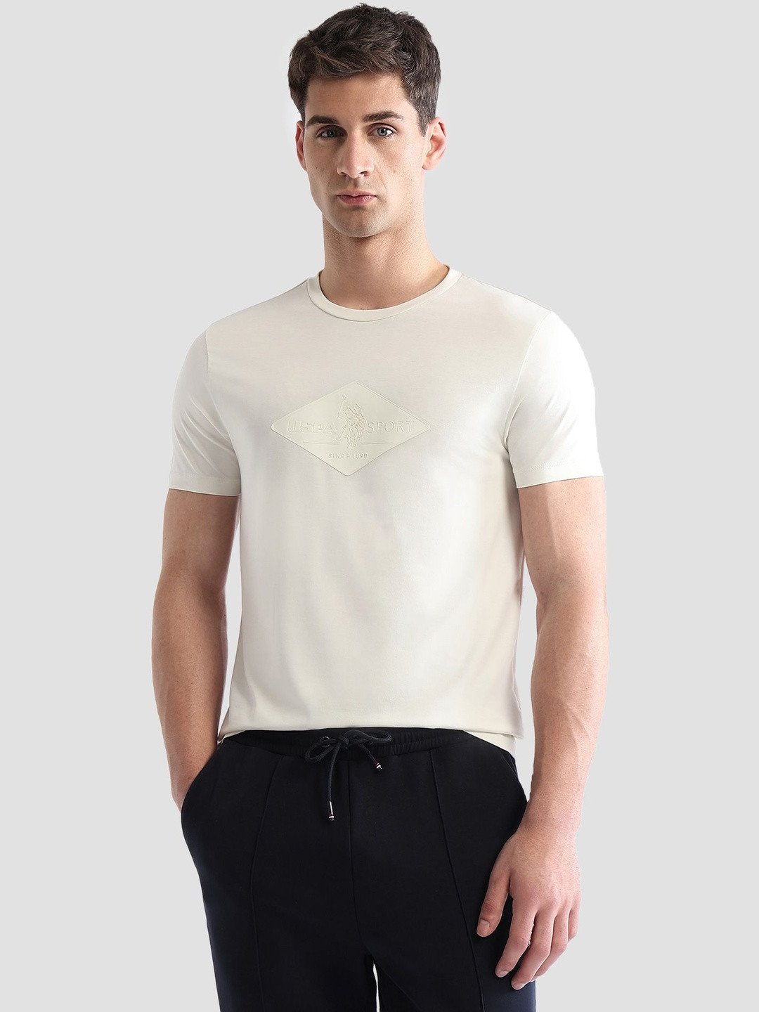 USPA Sport Men Brand Logo T-shirt