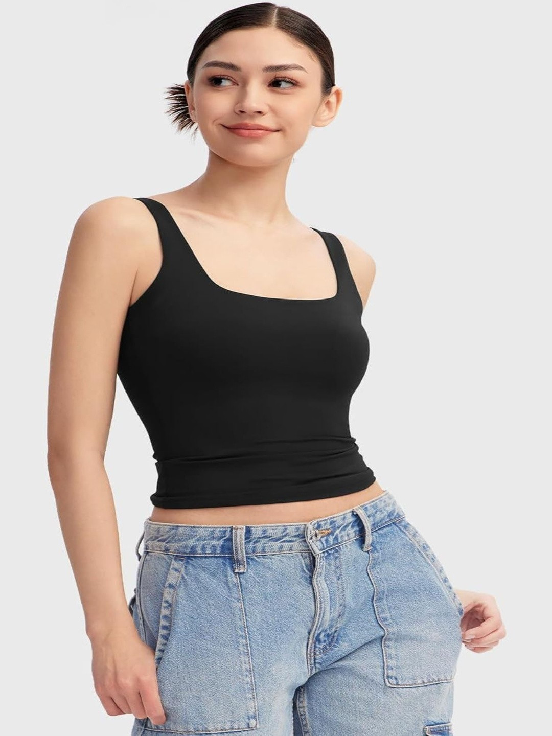 Stars and You Cotton Tank Crop Top