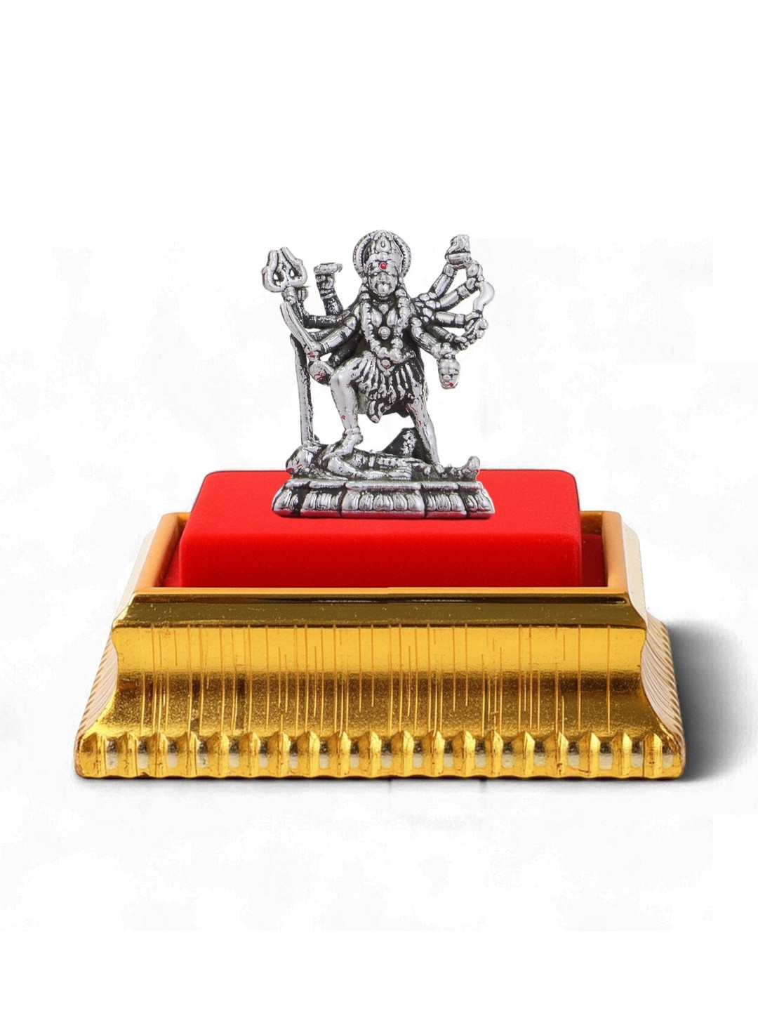 AKSHAT SAPPHIRE Silver-Toned Kaali Maa Religious Idol Showpiece