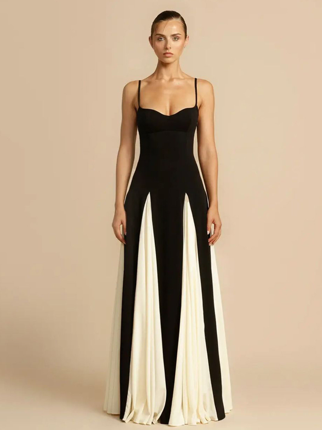 The Purple Chique Colourblocked Layered Maxi Dress