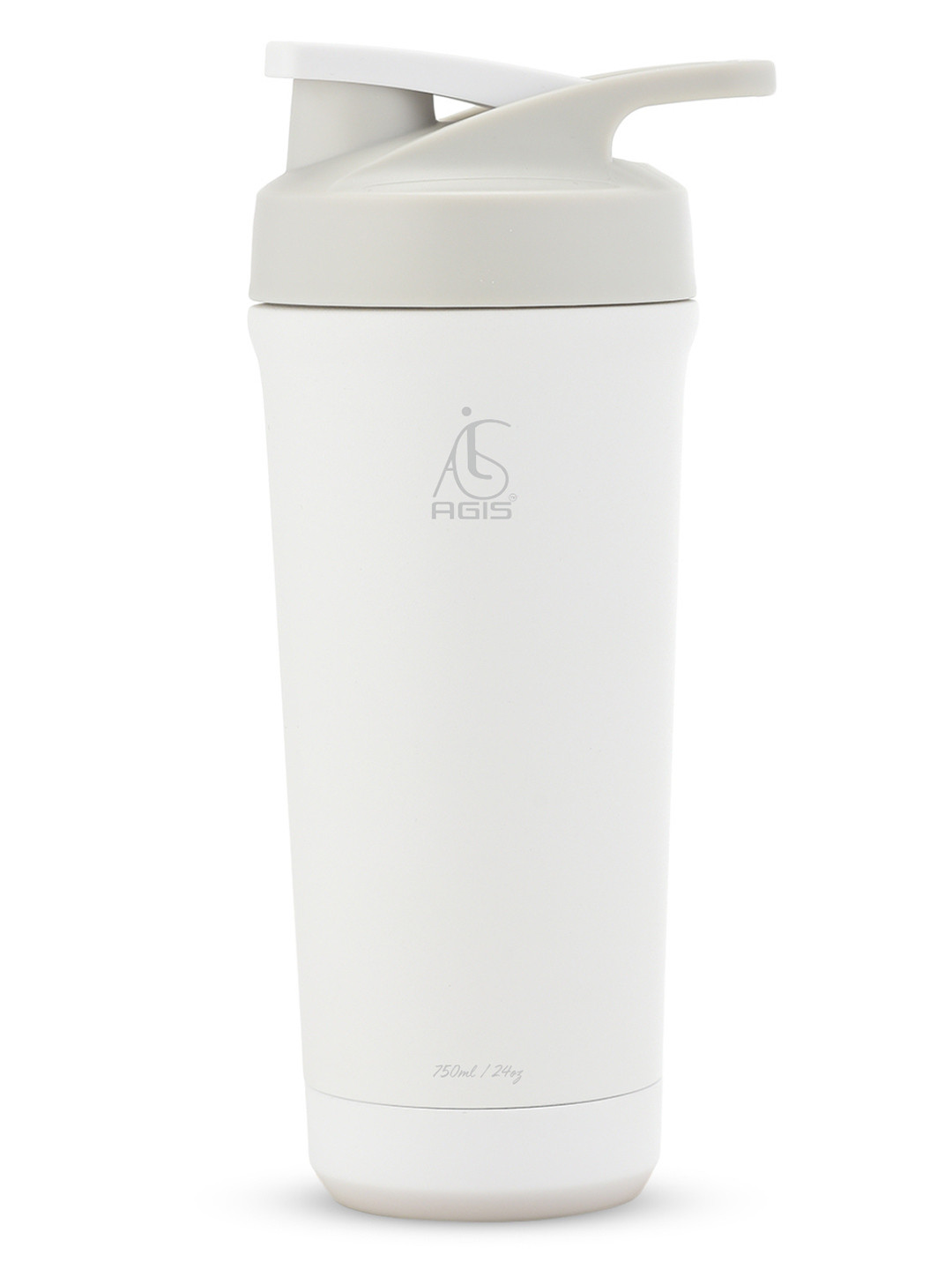 AGIS White & Grey Stainless Steel Leak-Proof Bottoms Up Shaker 750 ml