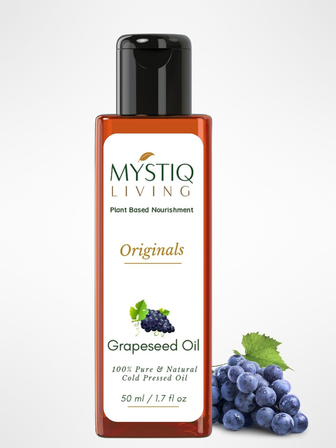 MYSTIQ LIVING Grapeseed Pure Cold Pressed Hair Oil - 50 ml