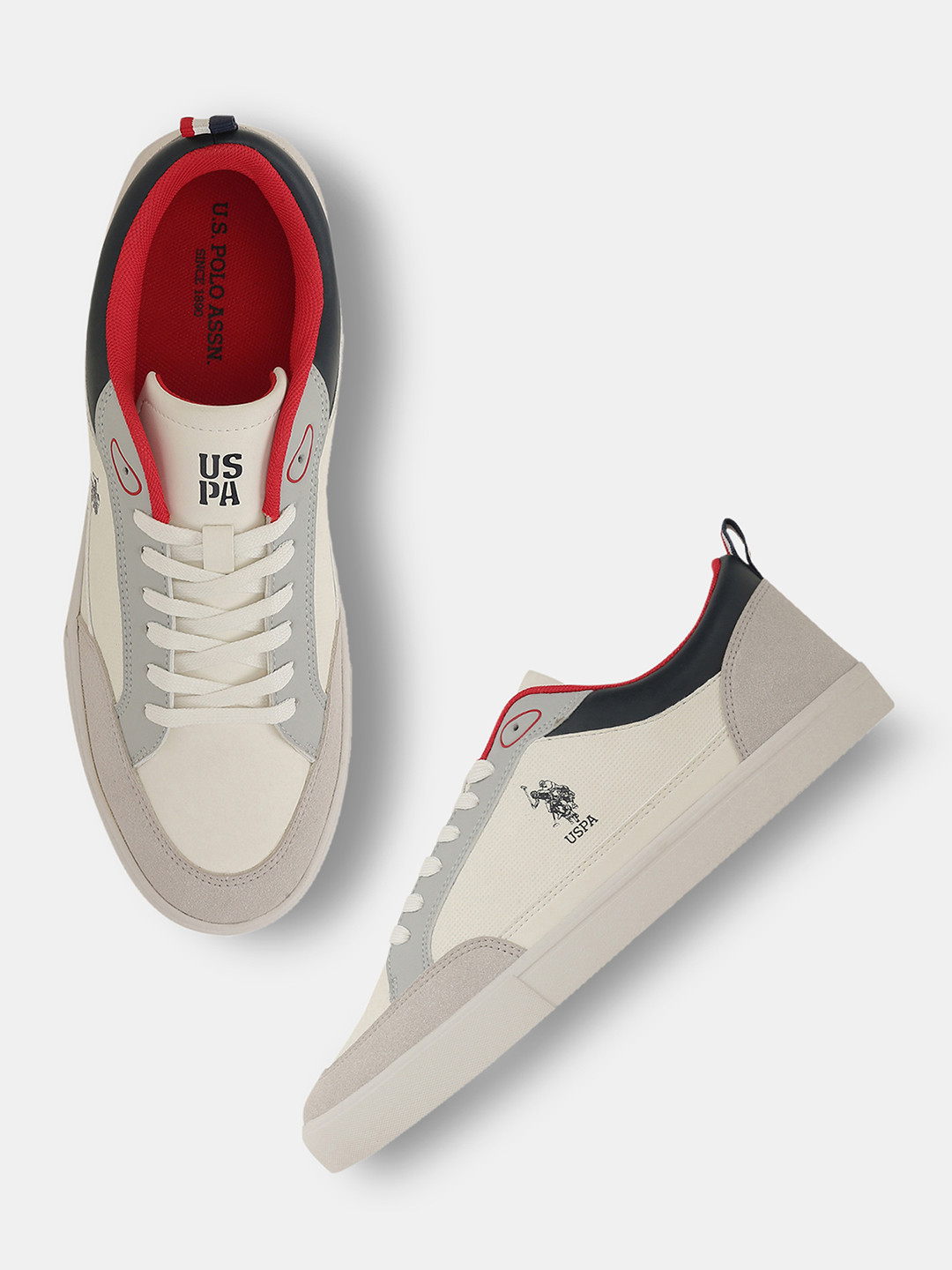 U.S. Polo Assn. LUCIAN Men Colourblocked Lace Up Casual Sneakers