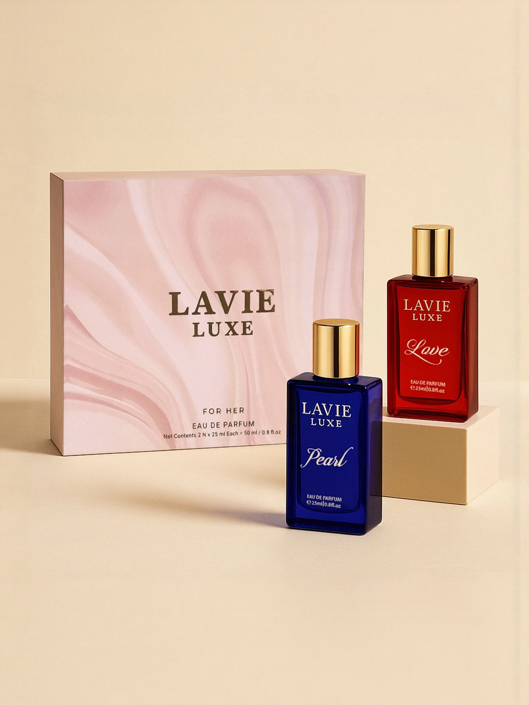 LAVIE LUXE Women Set Of 2 Love & Pearl Long Lasting Eau De Parfum- 25 ml Each