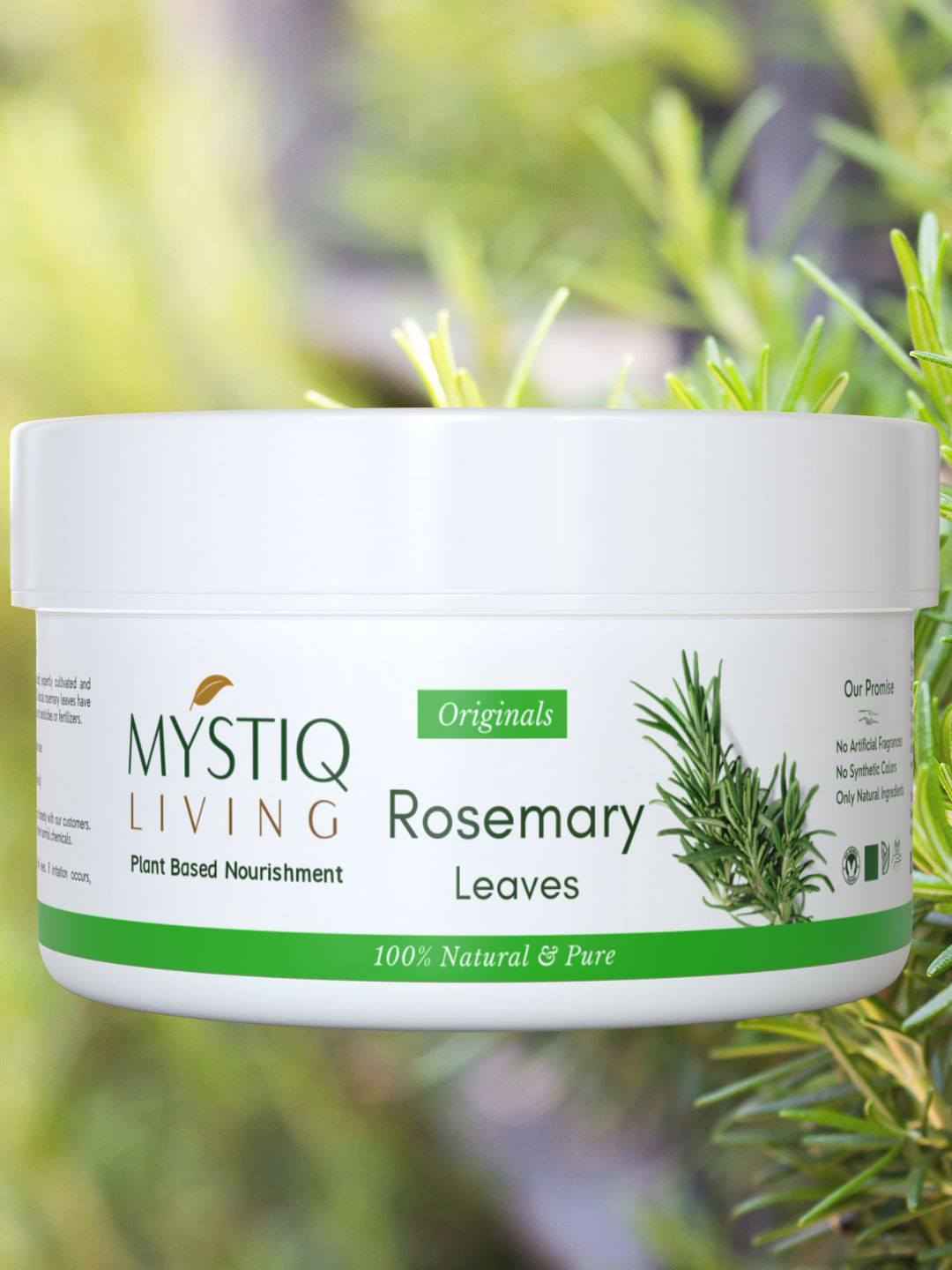 MYSTIQ LIVING Dry Rosemary Leaves for Hair Growth & Thicker Hair - 70g