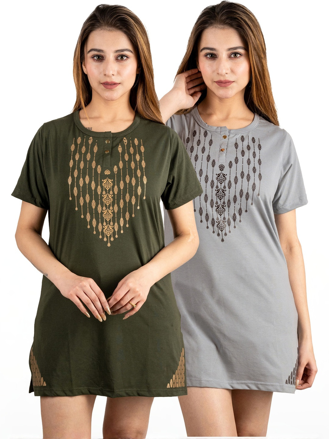 URBE-URBAN EVOLUTION  Pack Of 2 Graphic Printed Short Sleeves Cotton T-shirt