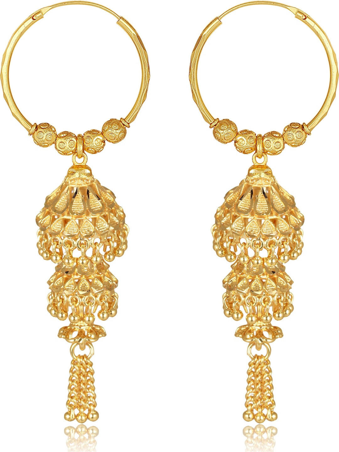VIVASTRI Women Classic Lever Back Ethnic Jhumkas Earrings