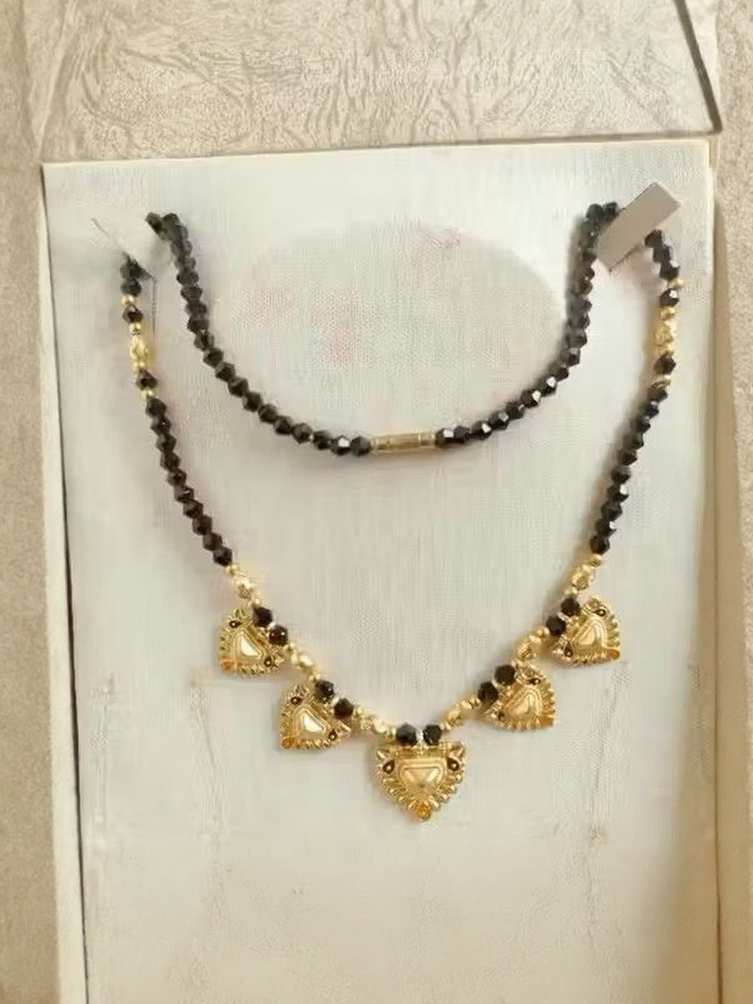 AMAIRA CREATIONS Gold-Plated Artificial Beaded Mangalsutra