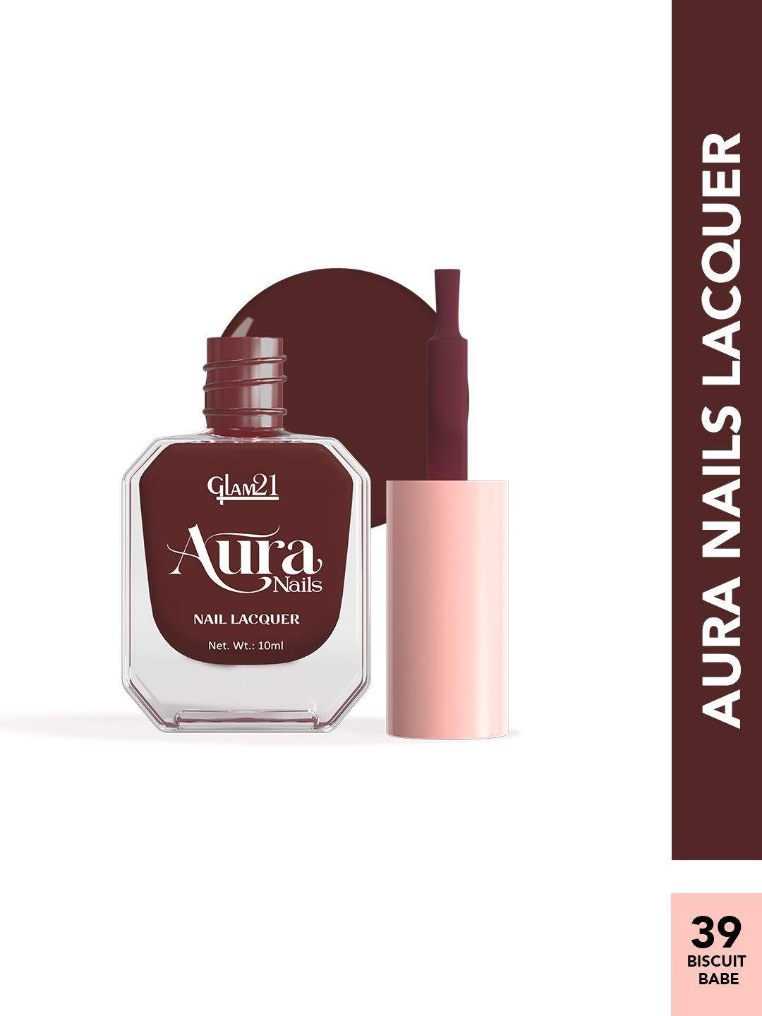 GLAM21 Aura Nails High-Shine Chip-Resistant Nails Lacquer 10 ml - Biscuit Babe 39