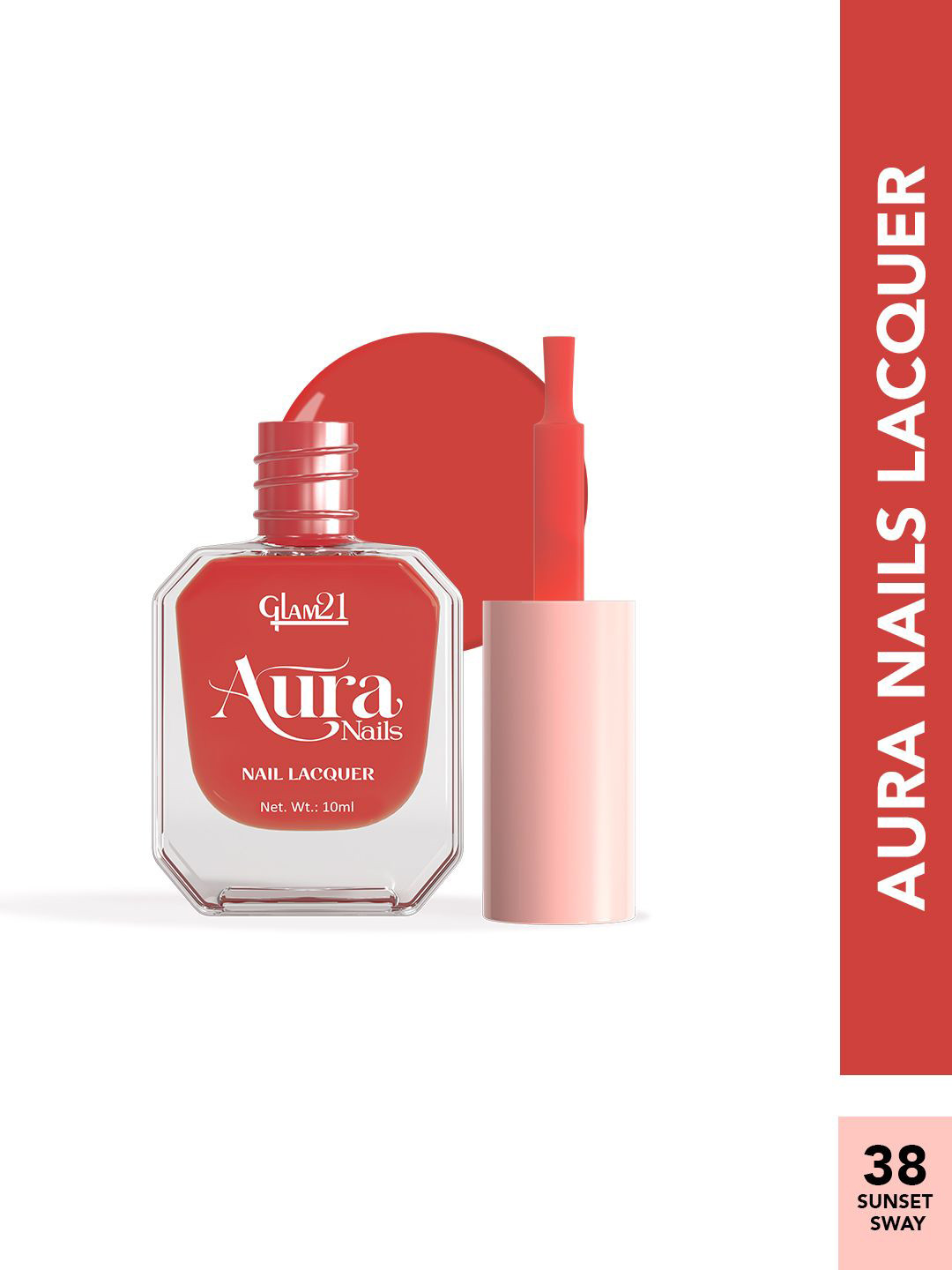 GLAM21 Aura Nails High-Shine Nail Lacquer 10ml -  Sunset Sway 38