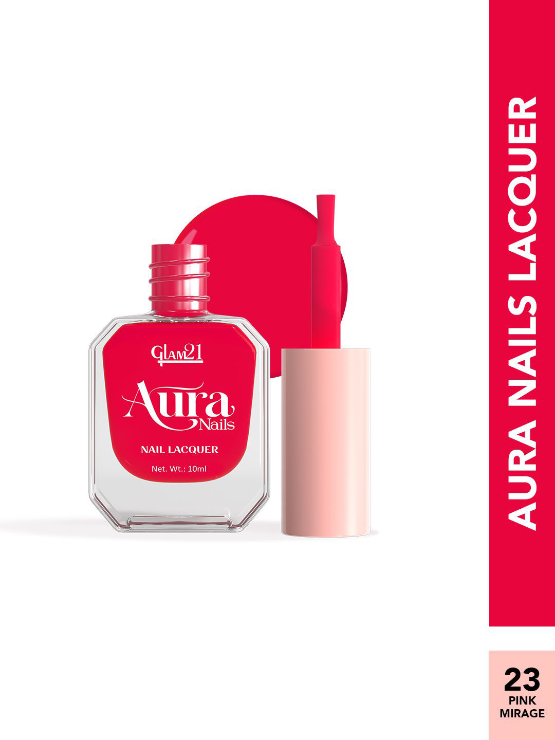 GLAM21 Aura Nails High-Shine Chip-Resistant Nails Lacquer 10 ml - Pink Mirage 23