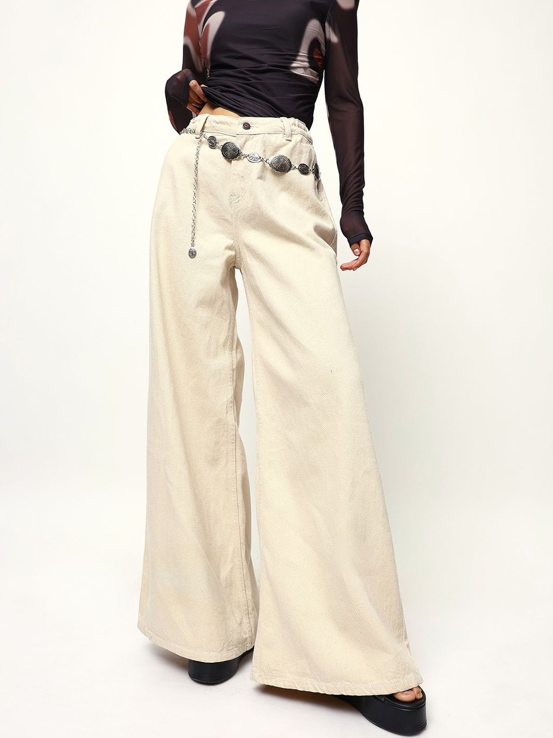 High Star Women High-rise Puddle Jeans