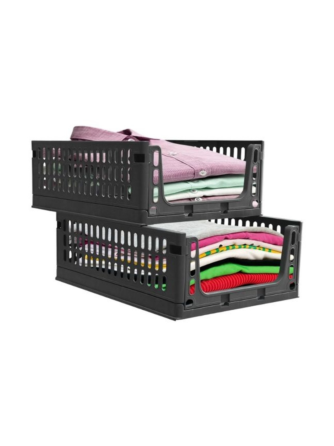 Aditya Polymers Grey 2 Pieces Multi-Utility Organisers