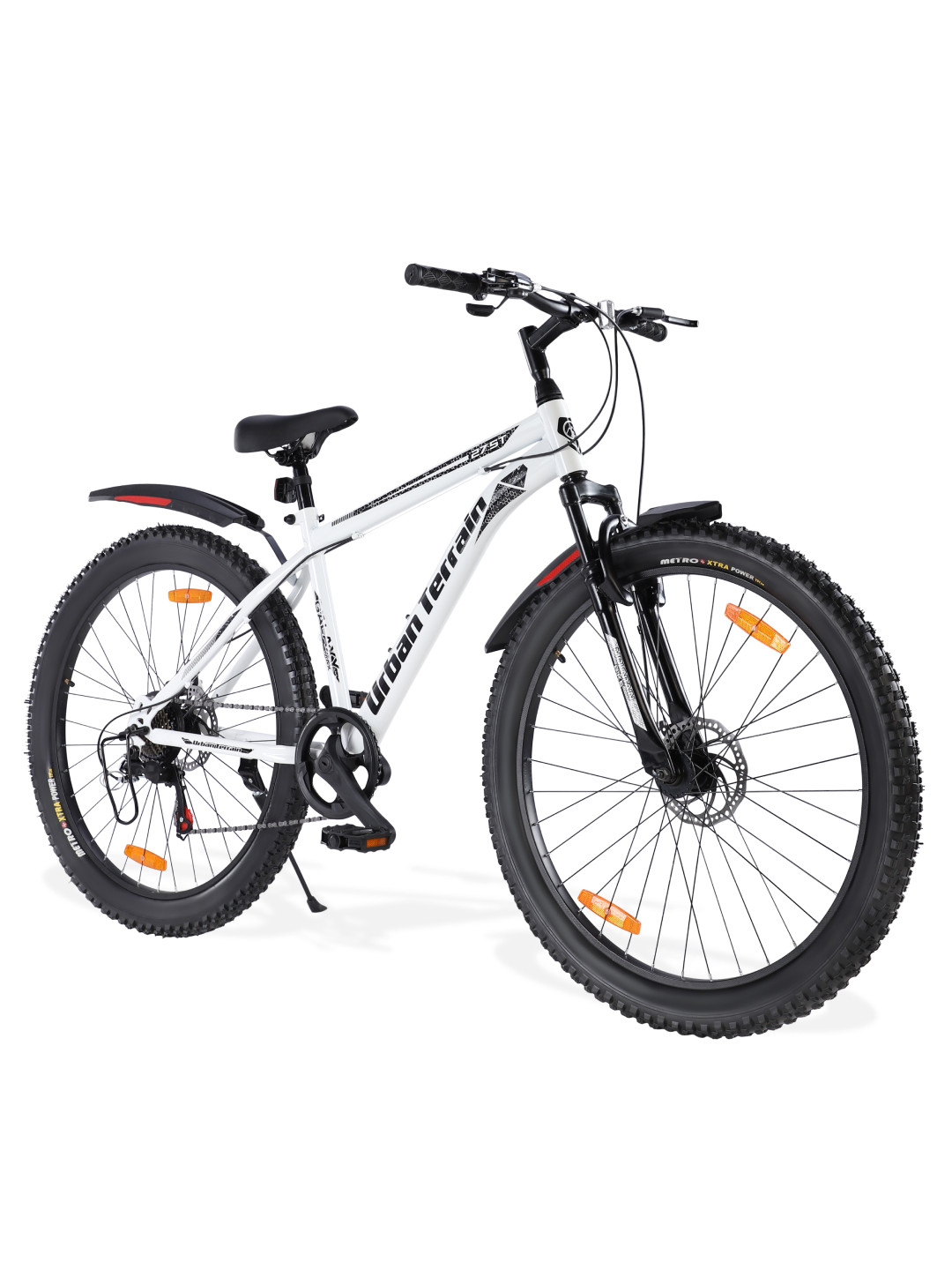 URBAN TERRAIN Galaxy Max Geared 7 Speed 27.5T Mountain Bike White & Black