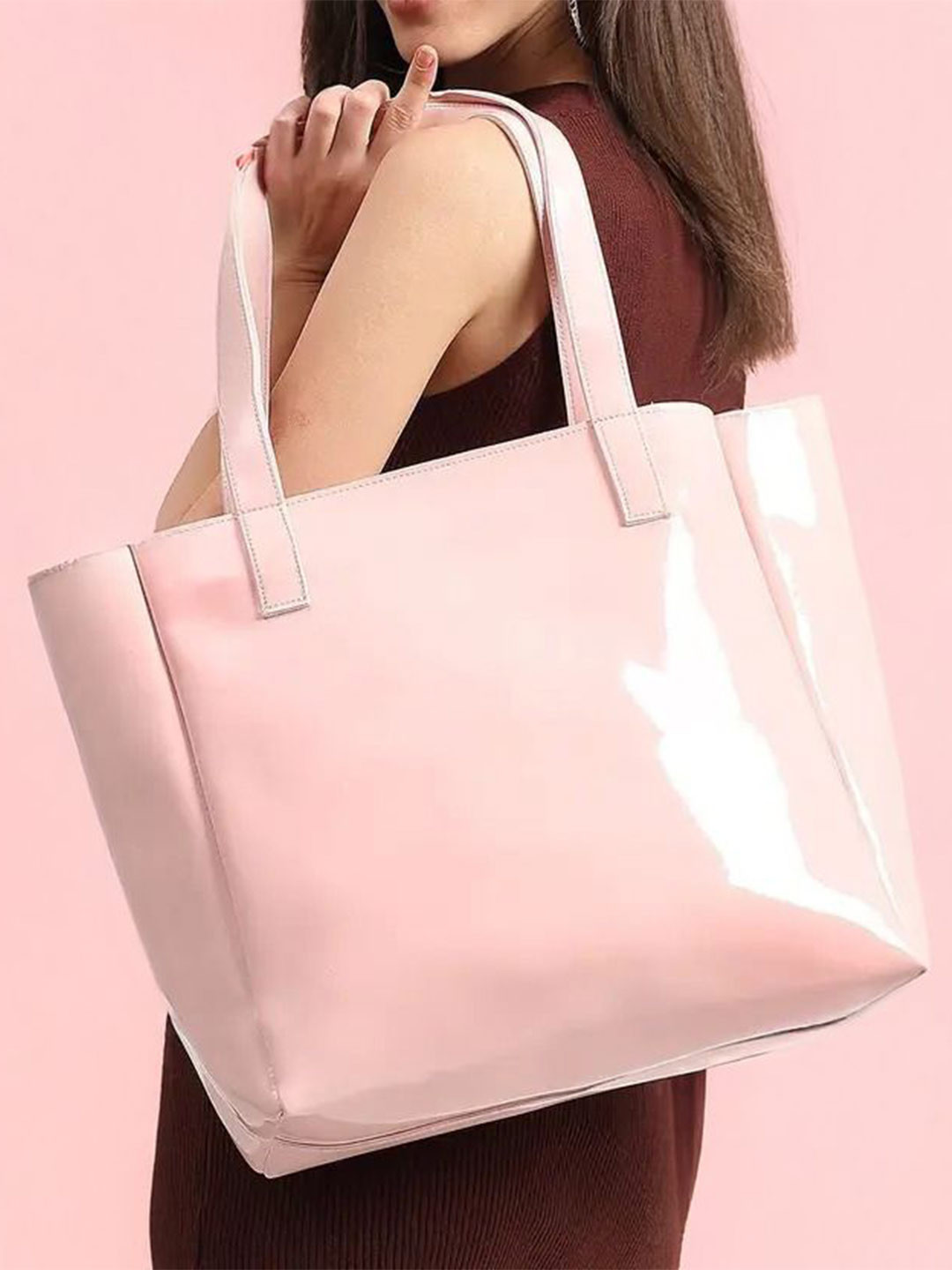 Lookout fashion Colourblocked Oversized Bucket Hobo Bag with Bow Detail