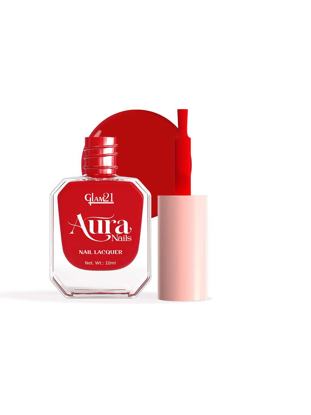 GLAM21 Aura Nails High-Shine Nail Lacquer 10ml - Red Tease 13