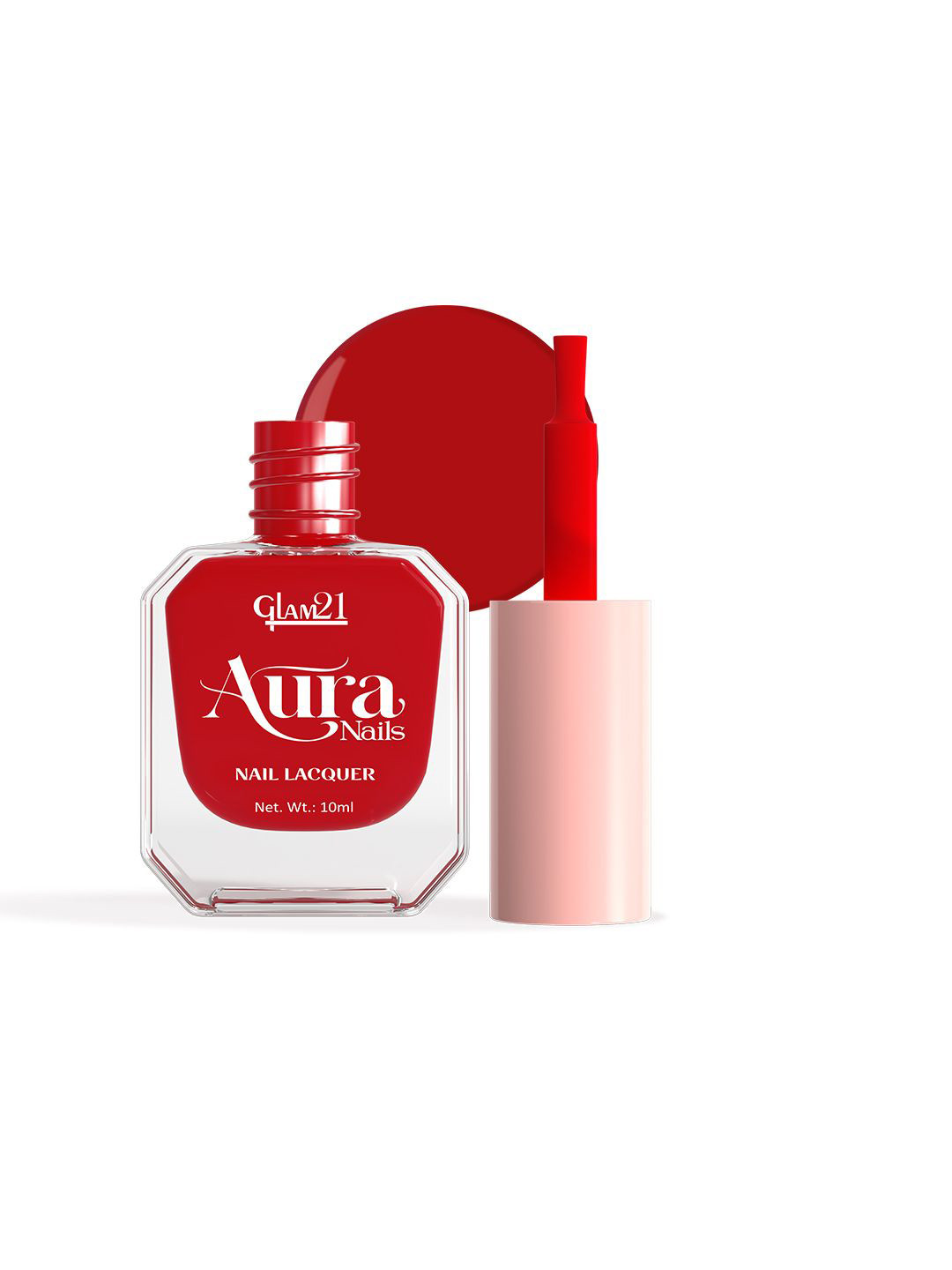 GLAM21 Aura Nails High-Shine Nail Lacquer 10ml - Velvet Red 01