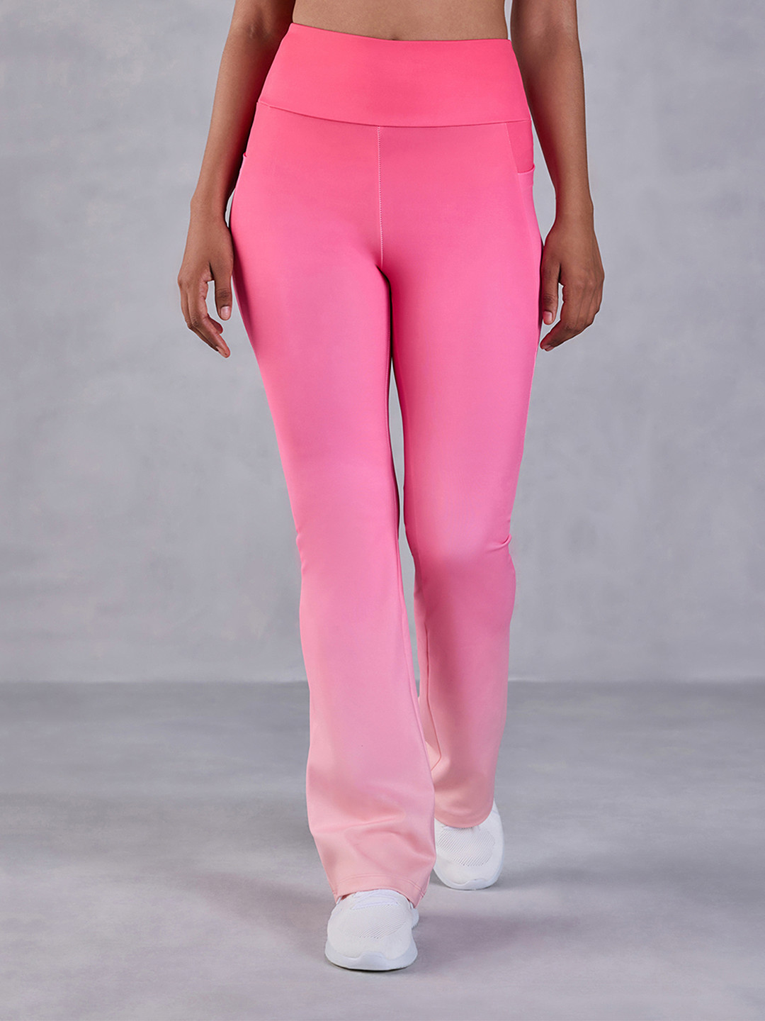 KICA Second SKN High-Rise Ombre Flare Pants With Side Pockets