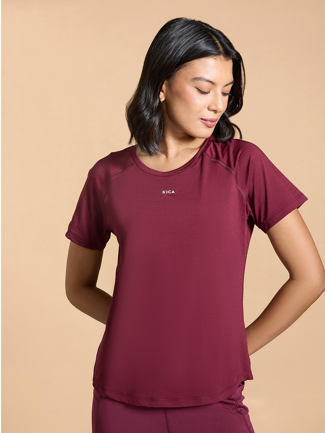 KICA Half Sleeves Raglan Sleeves Fast-Drying Top