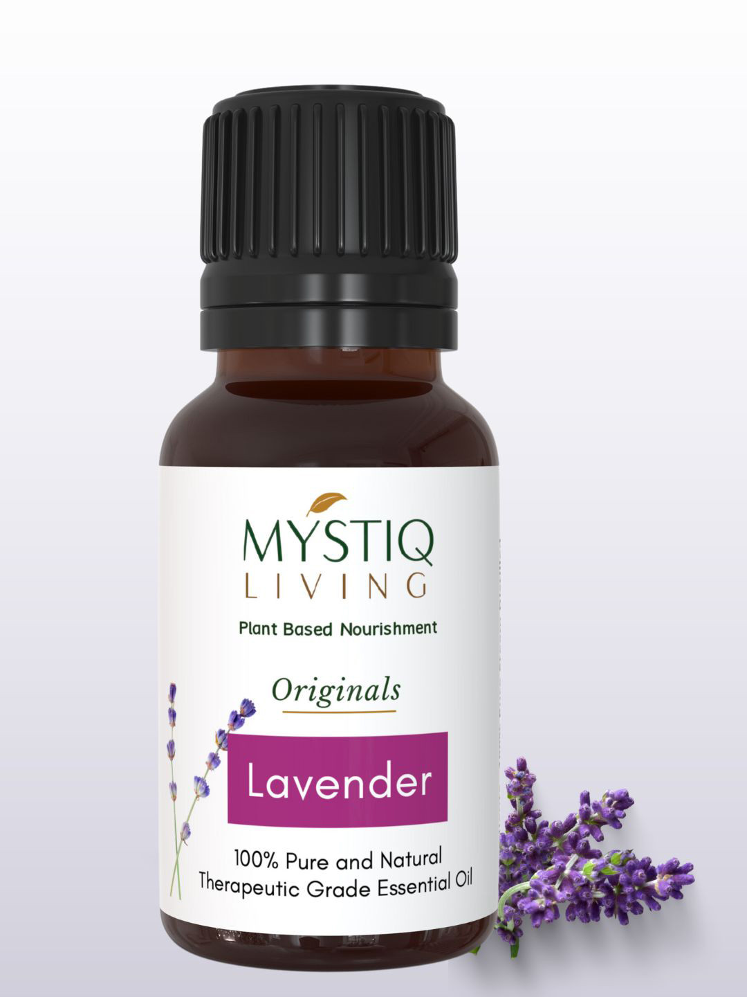 MYSTIQ LIVING 100% Pure & Natural Lavender Essential Oil For Hair Growth & Diffuser - 15ml