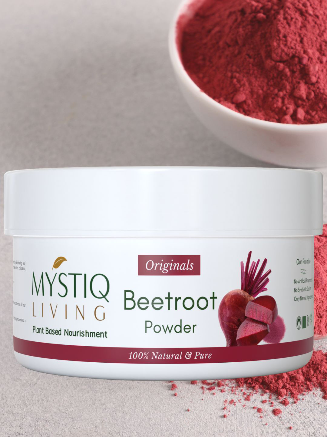 MYSTIQ LIVING Women Beetroot Powder For Hair & Skin - 100g