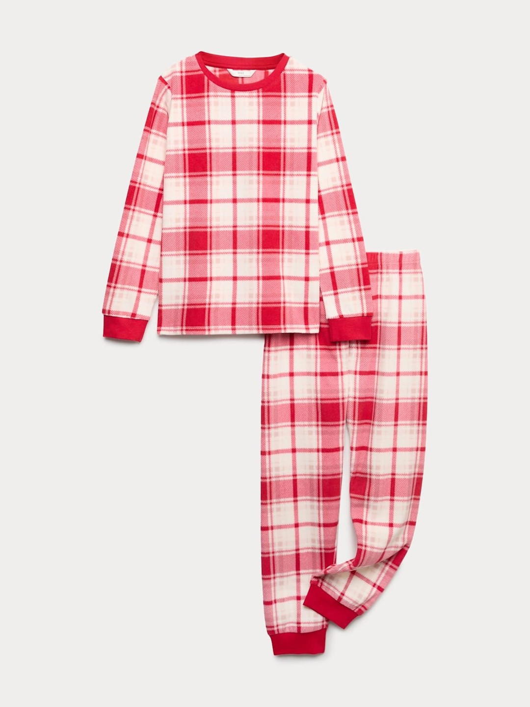 Marks & Spencer Girls Checked Tshirt With Pyjamas