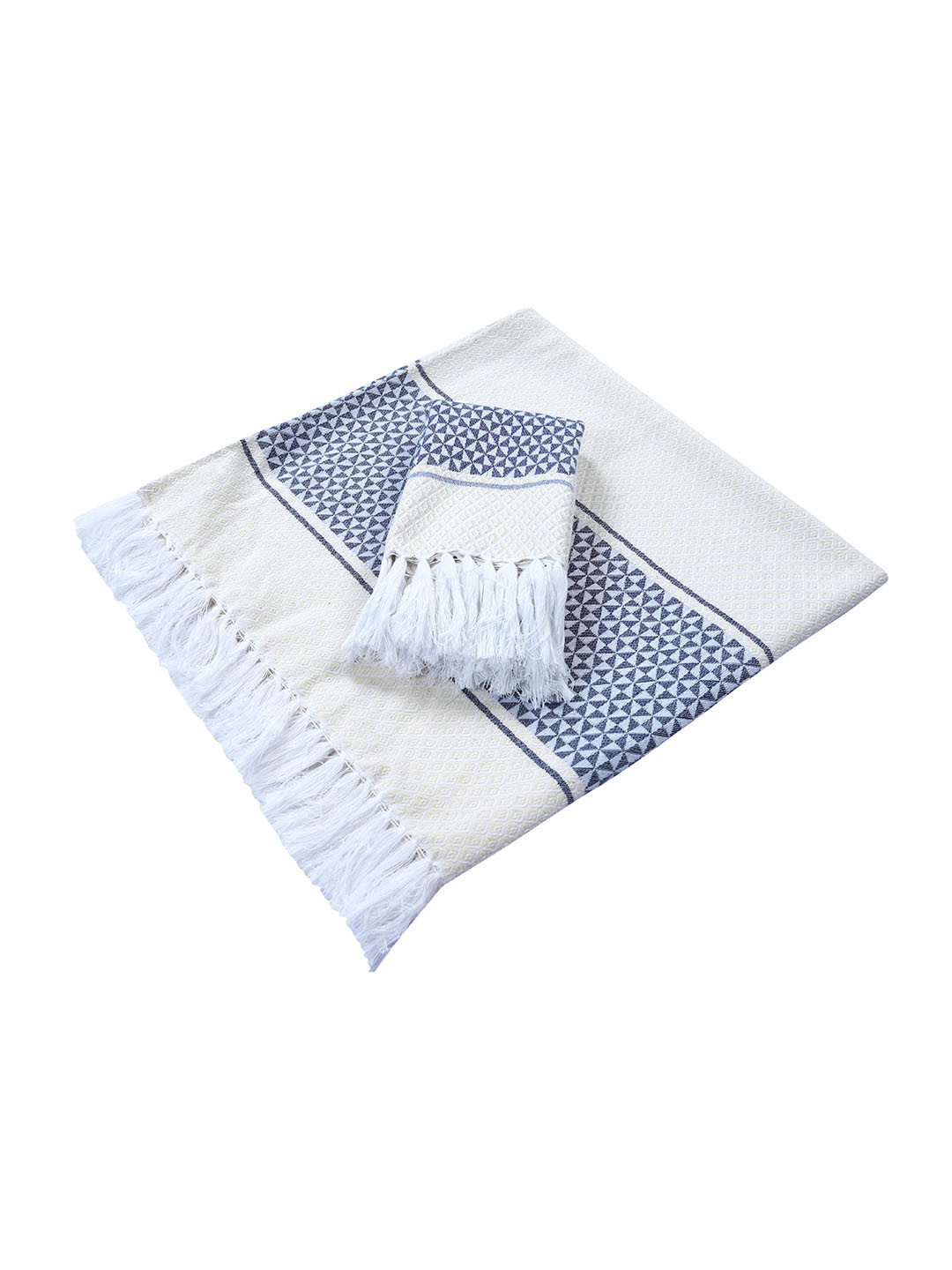 Saral Home Set Of 2 Cotton 400 GSM Quick Dry Bath & Hand Towel Set