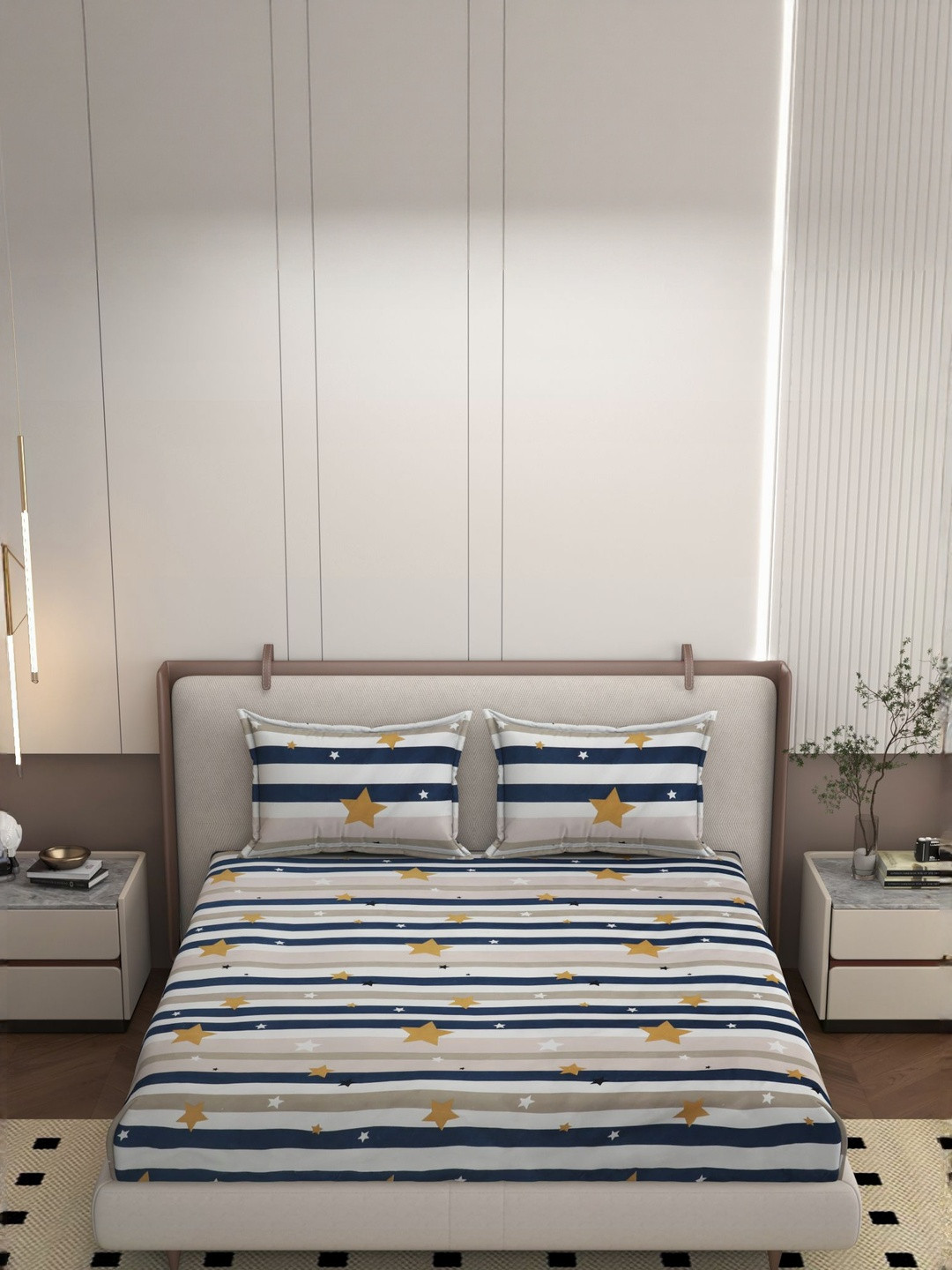 Bromwick Royal Collection 250 TC Bedsheet with 2 Pillow Covers