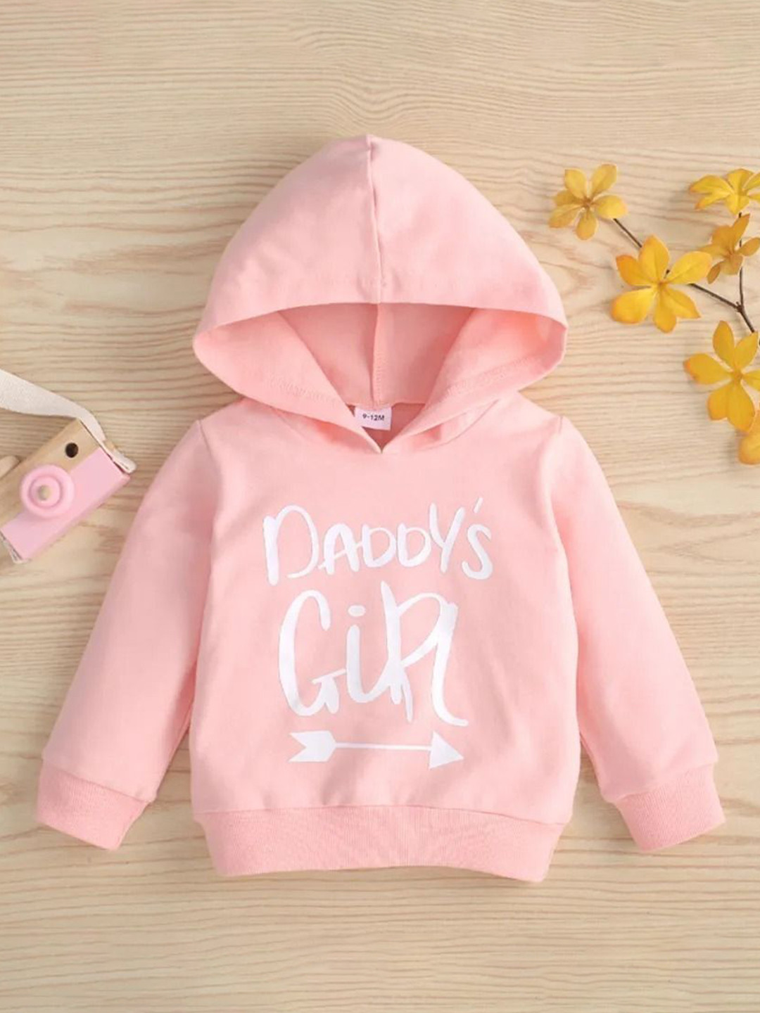 BABY HOME Girls Printed Hooded Pullover Sweatshirt