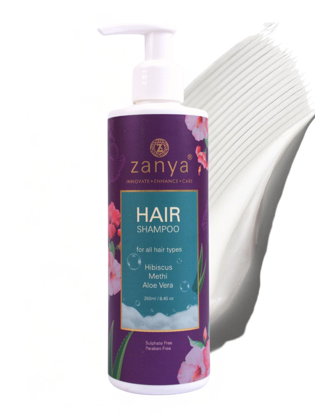 Zanya Anti-Hair Fall Hair & Scalp Cleanser Shampoo With Hibiscus & Methi - 250 ml