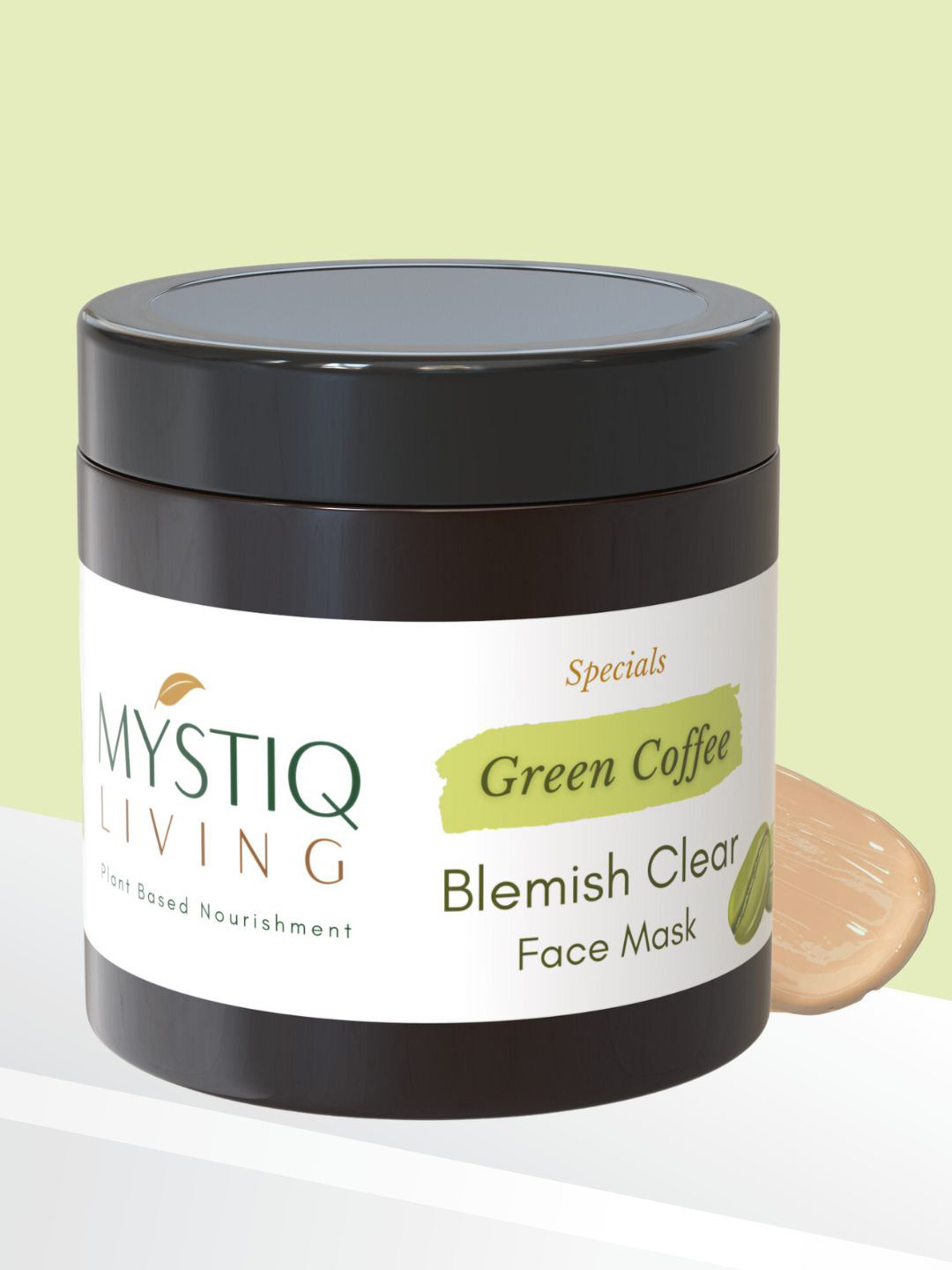 MYSTIQ LIVING Women Green Coffee Blemish Clear Face Pack -100 g